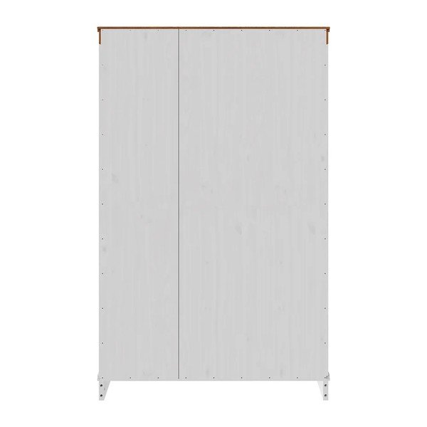 Bel/jantaren regal iz masivnega bora 74x118x35 cm Anita – Støraa-image-3