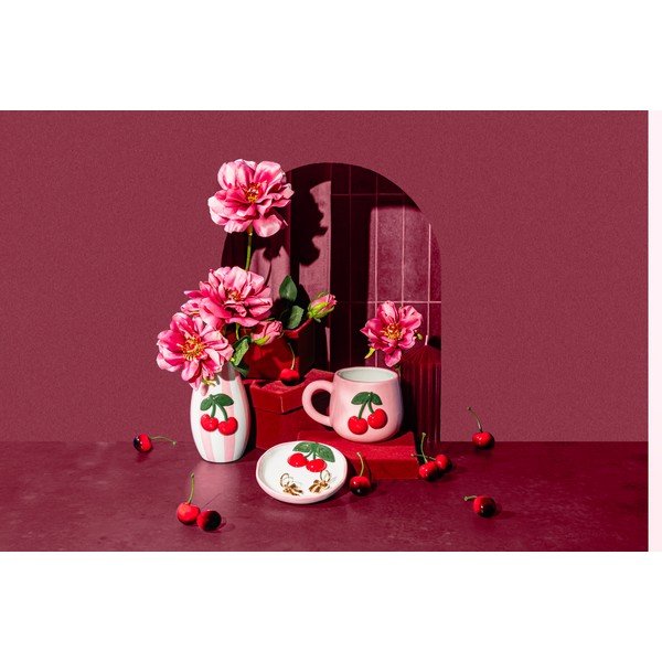 Ročno poslikana vaza iz dolomita Cherry – Sass & Belle-image-2