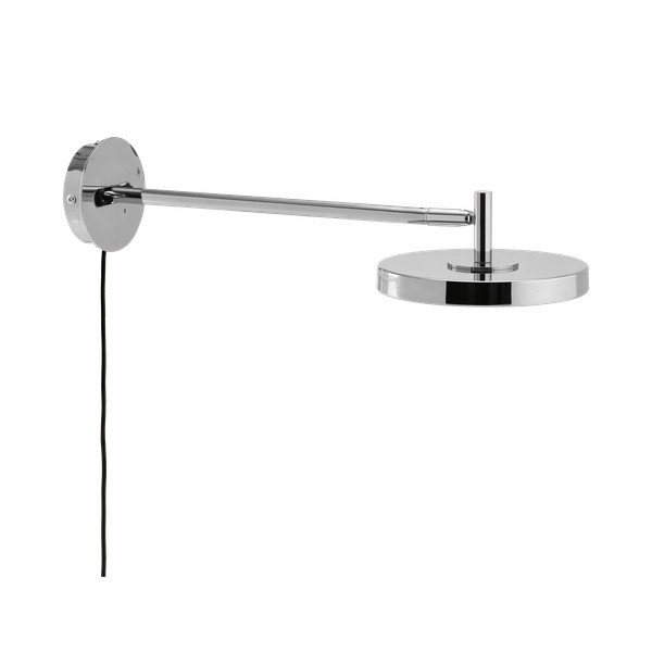 LED zatemnitvena stenska svetilka z upogljivo konstrukcijo z vtikačem v sijajno srebrni barvi ø 15 cm Asteria Wall Long – UMAGE