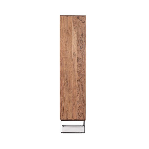 Vinska omara iz masivne akacije v naravni barvi 45x180x40 cm Isar – Bizzotto-image-3