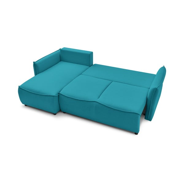 Turkizna raztegljiva kotna sedežna garnitura (z levim kotom) Leon – Bobochic Paris-image-3