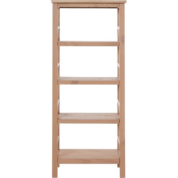 Regal iz masivnega bora v naravni barvi 62x138 cm Titian – Støraa