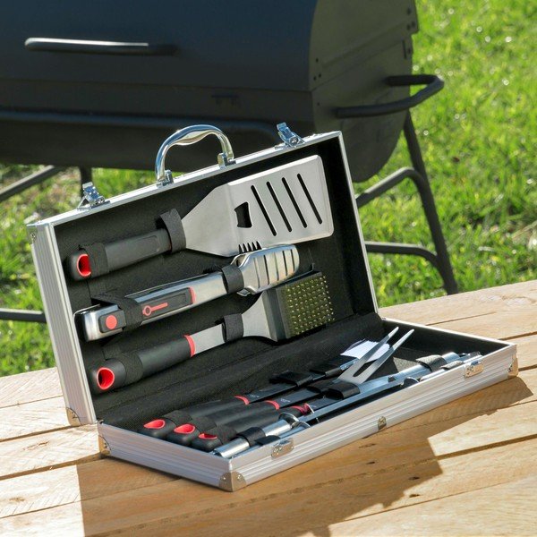 11-delni set pripomočkov za žar iz nerjavečega jekla v kovčku InnovaGoods Professional Barbecue-image-2