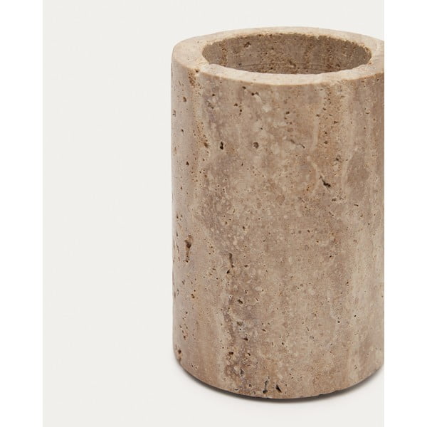 Bež kamnit lonček za zobne ščetke Macre – Kave Home-image-4