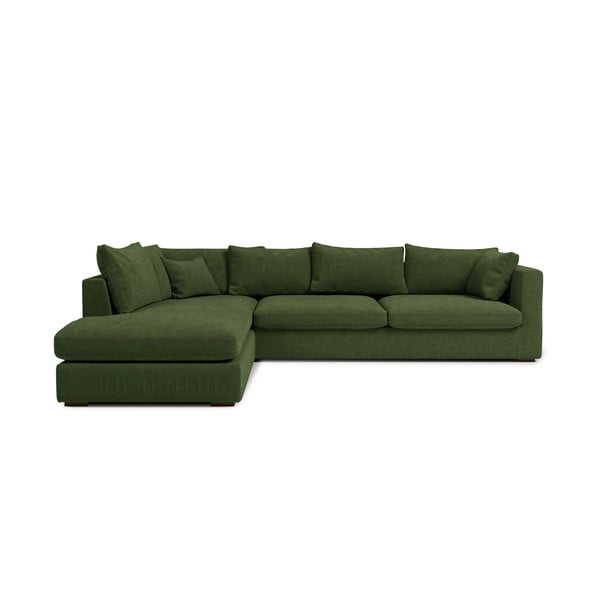 Temno zelen kotni kavč (levi kot) Comfy - Scandic