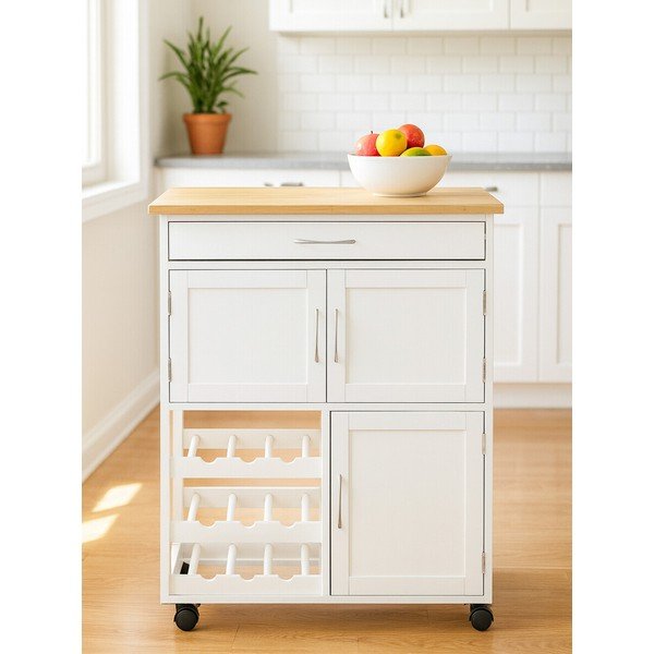 Bambusov servirni voziček na kolesih 37x67 cm Harlow – Premier Housewares-image-3