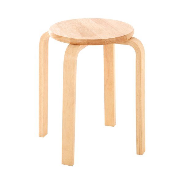 Stolček iz masivnega kavčukovca v naravni barvi Heva – Premier Housewares