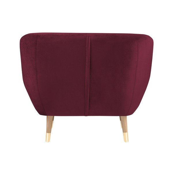 Mazzini Sofas Benito burgundski žametni fotelj-image-4