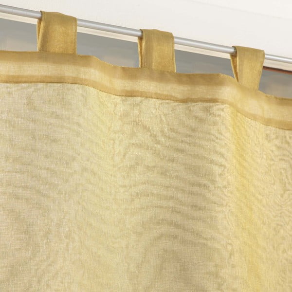 Rumeno-bele prosojne zavese v kompletu 2 ks 60x90 cm Duetto – douceur d'intérieur-image-1