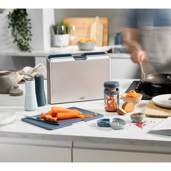 Komplet 2 modrih mlinčkov za sol in poper Joseph Joseph Milltop Sky-image-2