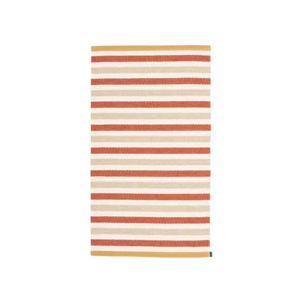 Opečnato oranžna/kremno bela notranja in zunanja preproga 70x120 cm Teo Brick – Pappelina-image-3