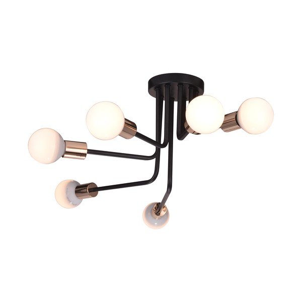 Črna/bakrena stropna svetilka 27x27 cm Spill – Candellux Lighting