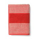 Rdeča frotirna brisača iz organskega bombaža 70x140 cm Check – JUNA