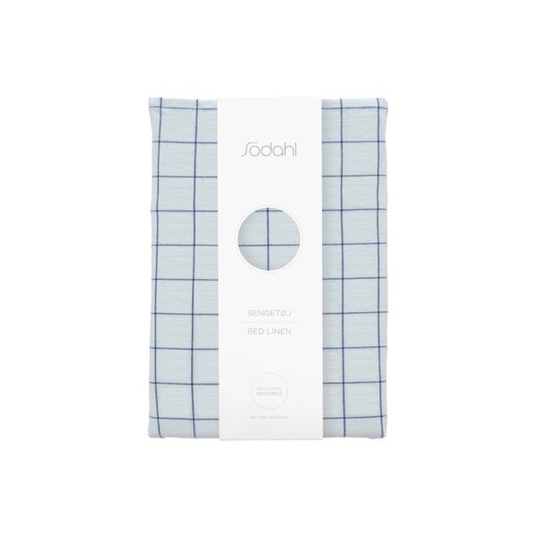 Svetlo modra enojna posteljnina iz renforce bombaža 140x200 cm Vista – Södahl-image-4