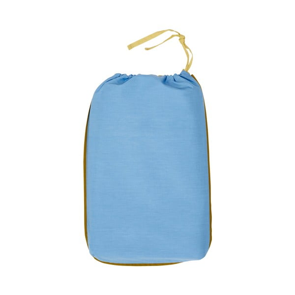 Modro-rumena bombažna posteljnina Hübsch Line, 140 x 200 cm-image-2