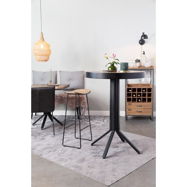 Barsko stol iz masivnega tika v naravni barvi (višina sedeža 76 cm) Tangle – White Label-image-1