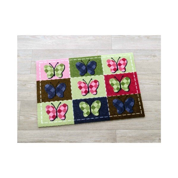 Zelena in roza preproga Zala Living Butterflies, 50x70 cm-image-1