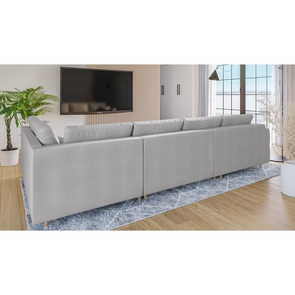 Svetlo siva kotna sedežna garnitura (z levim kotom) Ariella – Ropez-image-3