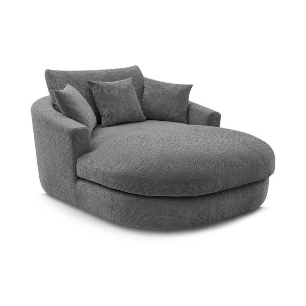 Siv fotelj iz šenilje Belem – Bobochic Paris