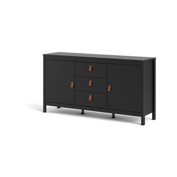 Črna nizka komoda 152x80 cm Madrid – Tvilum-image-4
