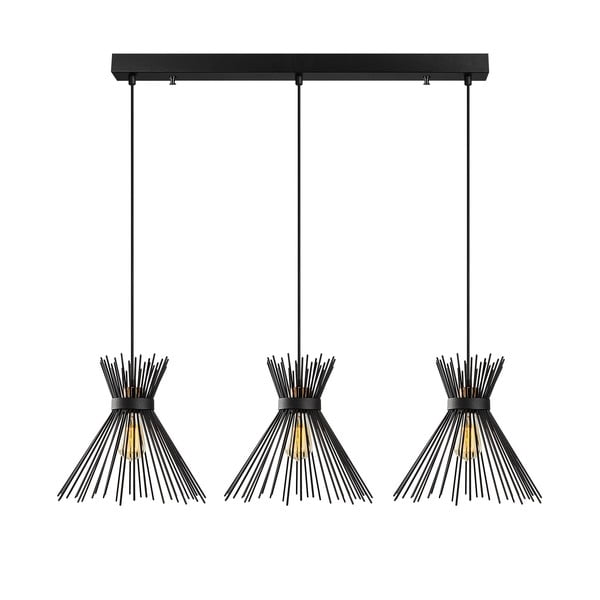 Trojna črna viseča svetilka Opviq lights Kirpi-image-2