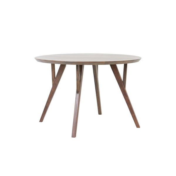 Rjava okrogla jedilna miza z mizno ploščo iz akacije ø 120 cm Quenza – Light & Living