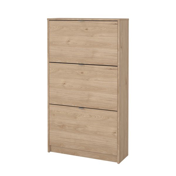 Preklopna omarica za čevlje v hrastovem dekorju v naravni barvi 70x124x24 cm Shoes – Tvilum-image-3