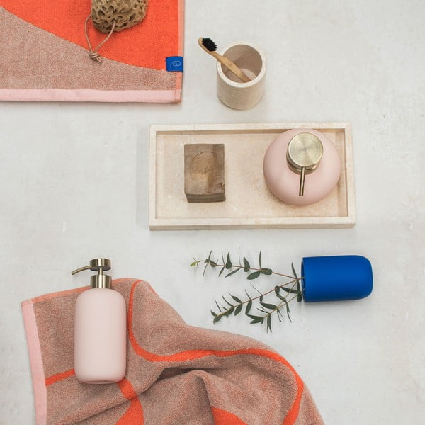 Oranžne/svetlo rjave brisače iz organskega bombaža v kompletu 2 ks 50x90 cm Nova Arte – Mette Ditmer Denmark-image-2