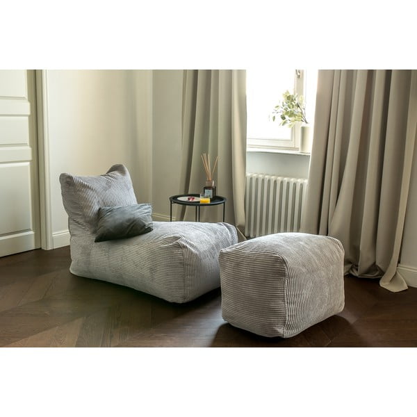 Gorčično rumena vreča za sedenje iz rebrastega žameta Lounge – SLOWDOWN-image-1