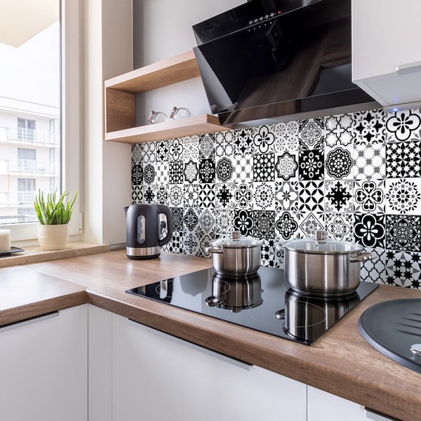 Komplet 9 stenskih nalepk Ambiance Cement Tiles Alexia, 10 x 10 cm-image-1