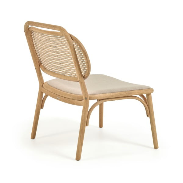 Pleten fotelj iz trstike v bež in naravni barvi Doriane – Kave Home-image-3