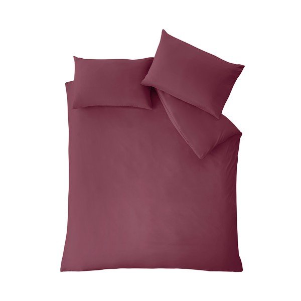 Bordo rdeča enojna posteljnina 135x200 cm So Soft Non Iron – Catherine Lansfield