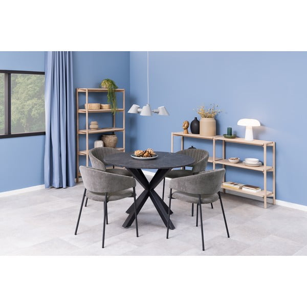 Regal v hrastovem dekorju v naravni barvi 169x88x30 cm Braidwood – Actona-image-4