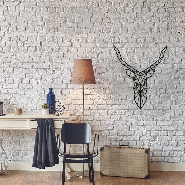Kovinska stenska dekoracija Deer, 60 x 50 cm-image-1