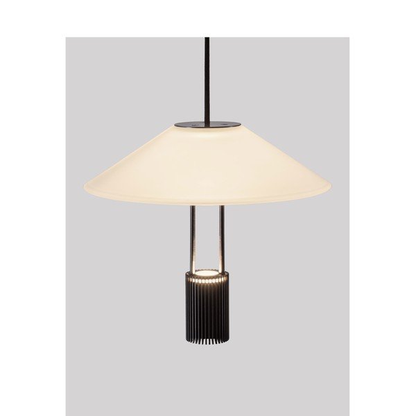 Mat črna aluminijasta LED viseča svetilka s senčilom iz akrilnega stekla ø 22 cm Anafi – Nova Luce-image-3