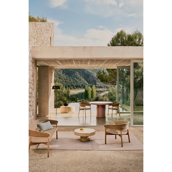 Bež/naraven vrtni kavč iz masivne akacije Arinella – Kave Home-image-1