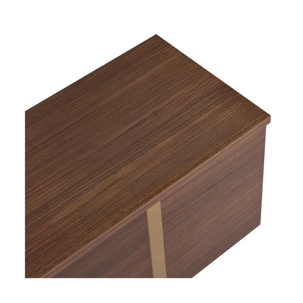 TV omarica v orehovem dekorju v temni naravni barvi 180x50x30 cm Onera – Kalune Design-image-3