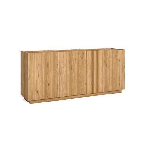 Nizka komoda v hrastovem dekorju v naravni barvi 181x78 cm Rayana – Marckeric-image-2