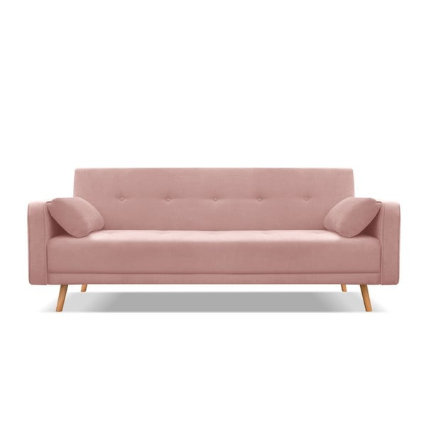 Roza raztegljiv kavč Cosmopolitan Design Stuttgart, 212 cm