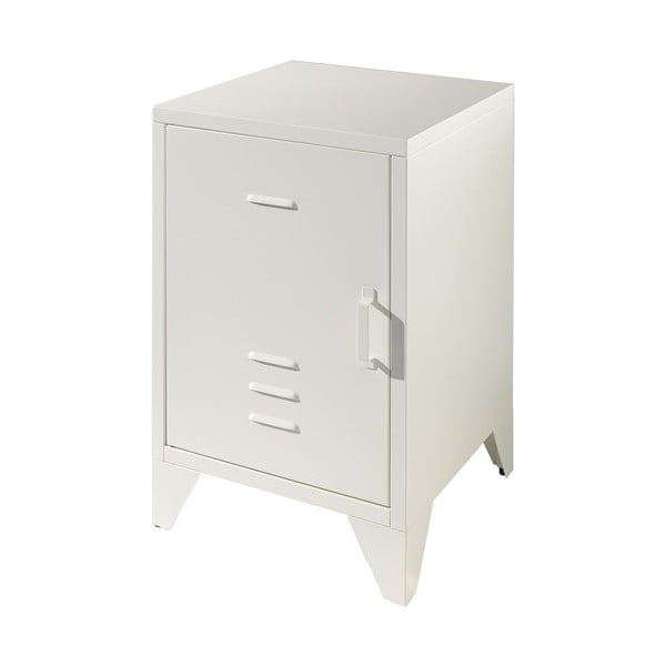 Bela kovinska nočna omarica Bronxx - Vipack
