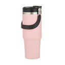 Svetlo rožnata steklenica za vodo za na pot iz nerjavečega jekla 1 l Eco – Ladelle