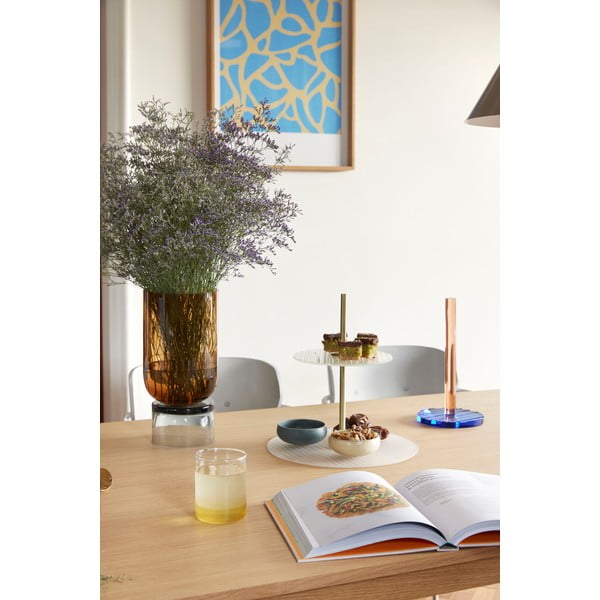 Oranžna steklena vaza Hübsch Amber, višina 32 cm-image-1