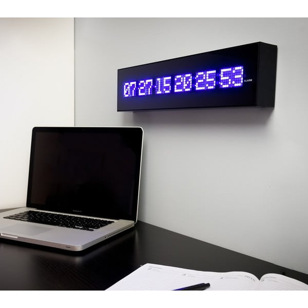 LED stenska ura z datumom Koledar stenske ure-image-1