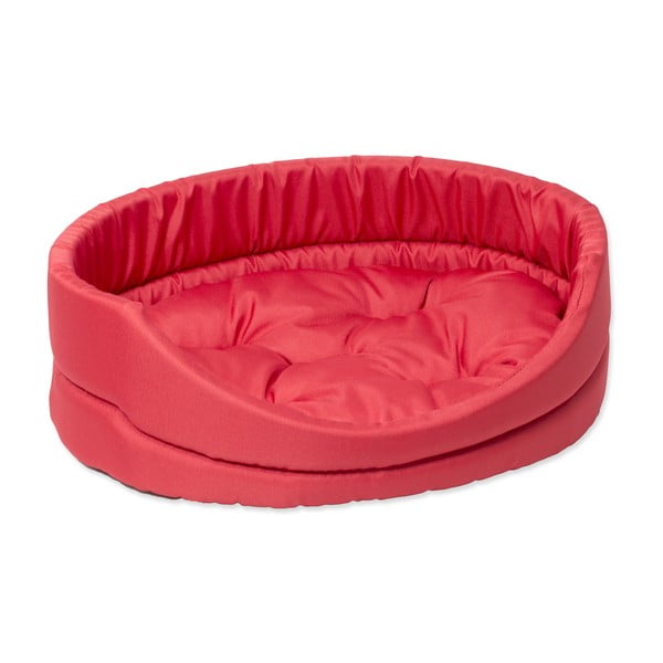 Rdeča plišasta postelja za pse 34x42 cm Dog Fantasy DeLuxe – Plaček Pet Products