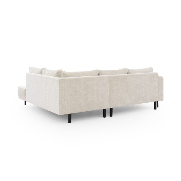 Bež kotna sedežna garnitura iz šenilje (desni kot/v obliki črke L) Mauris  – Ropez-image-3