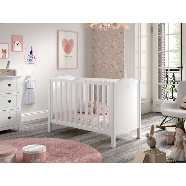 Bela otroška posteljica iz masivnega bora 60x120 cm Amori – Vipack-image-1