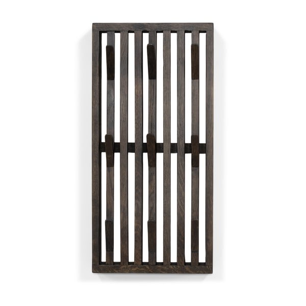 Temno rjav stenski obešalnik iz masivnega hrasta 24 cm Parco – Spinder Design