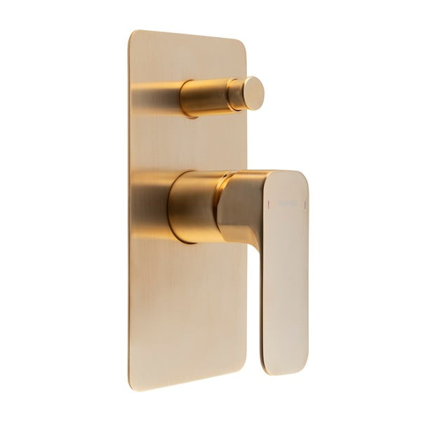 Vgrajena armatura za tuš v zlati barvi (2 izhoda) Spy – Sapho