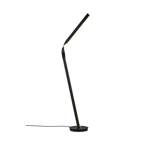 Črna LED stoječa svetilka s kovinskim senčilom (višina 181 cm) Cicenza – CINQUE