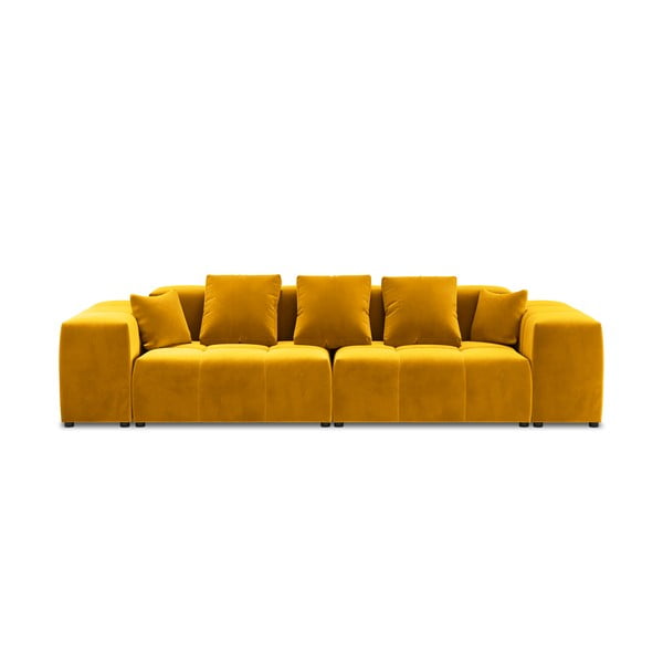 Rumeni žametni kavč 320 cm Rome Velvet - Cosmopolitan Design 